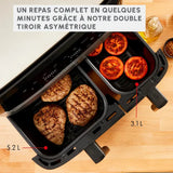 FRITEUSE A AIR DUAL EASY FRY & GRILL 8,3 L en acier inoxydable